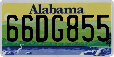 AL license plate 66DG855