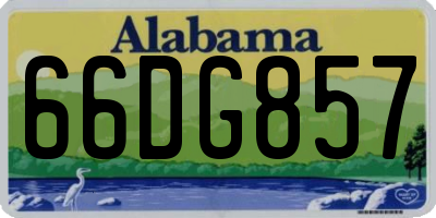 AL license plate 66DG857