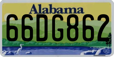 AL license plate 66DG862