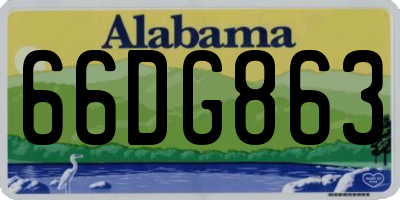 AL license plate 66DG863