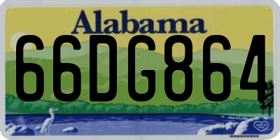 AL license plate 66DG864
