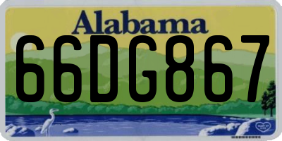 AL license plate 66DG867