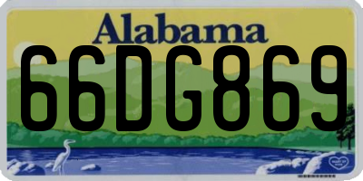 AL license plate 66DG869