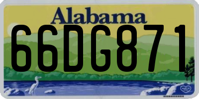 AL license plate 66DG871