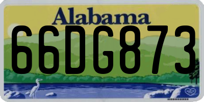 AL license plate 66DG873