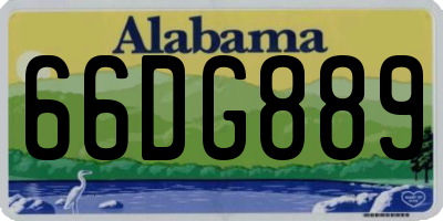 AL license plate 66DG889