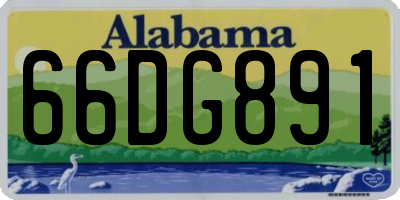 AL license plate 66DG891