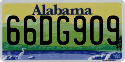 AL license plate 66DG909