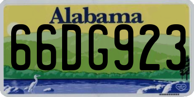 AL license plate 66DG923