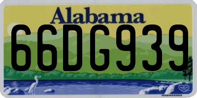 AL license plate 66DG939