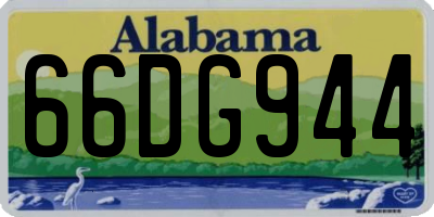 AL license plate 66DG944