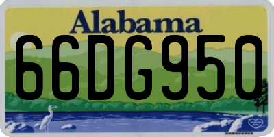 AL license plate 66DG950