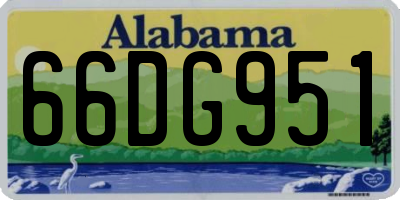 AL license plate 66DG951