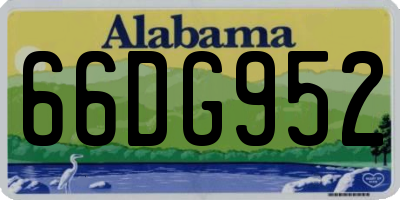 AL license plate 66DG952