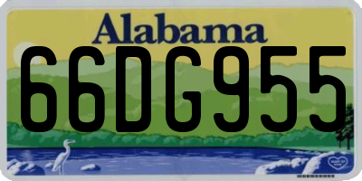 AL license plate 66DG955
