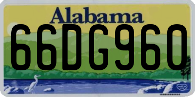 AL license plate 66DG960
