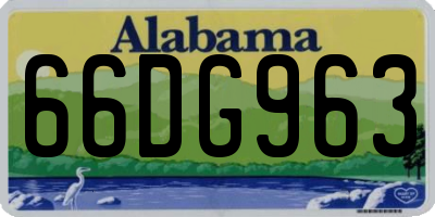 AL license plate 66DG963
