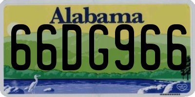 AL license plate 66DG966