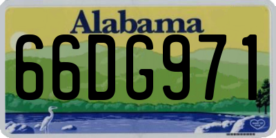AL license plate 66DG971