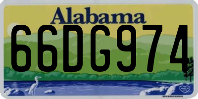 AL license plate 66DG974