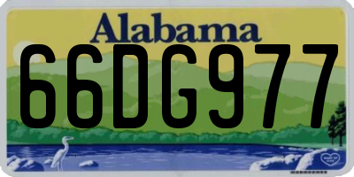 AL license plate 66DG977
