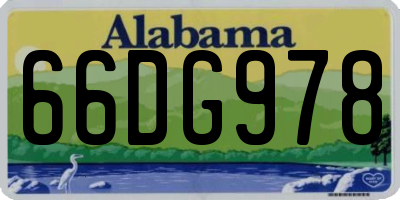 AL license plate 66DG978