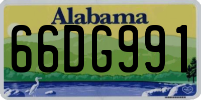 AL license plate 66DG991