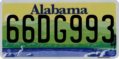 AL license plate 66DG993