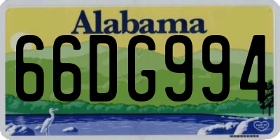 AL license plate 66DG994