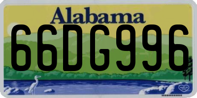 AL license plate 66DG996