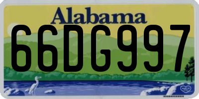 AL license plate 66DG997