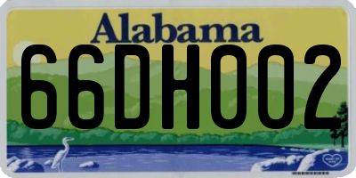 AL license plate 66DH002
