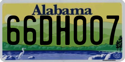 AL license plate 66DH007