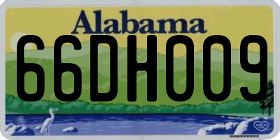 AL license plate 66DH009