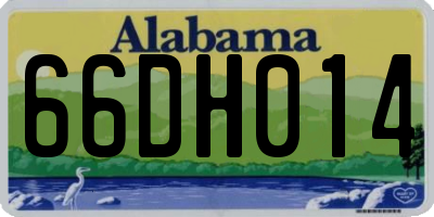 AL license plate 66DH014
