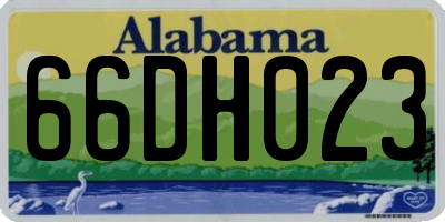 AL license plate 66DH023