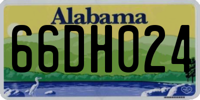AL license plate 66DH024