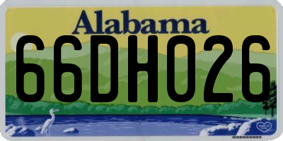 AL license plate 66DH026