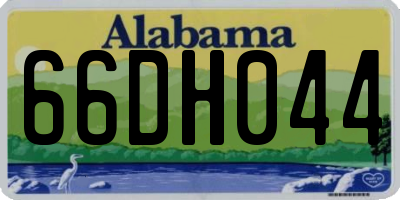 AL license plate 66DH044