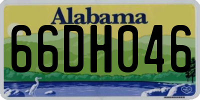 AL license plate 66DH046