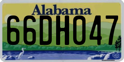 AL license plate 66DH047