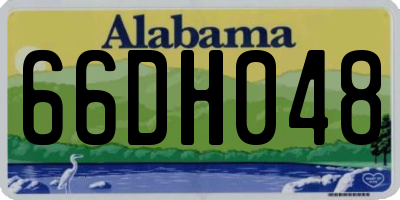 AL license plate 66DH048