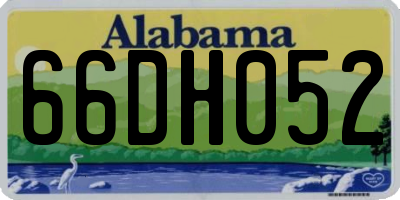 AL license plate 66DH052