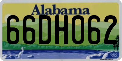 AL license plate 66DH062
