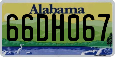 AL license plate 66DH067