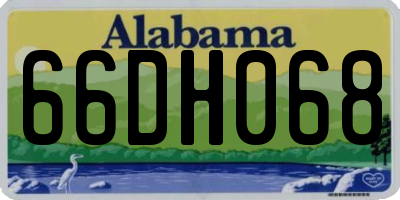 AL license plate 66DH068