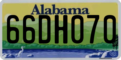 AL license plate 66DH070