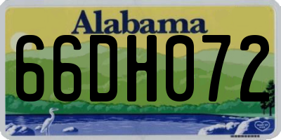 AL license plate 66DH072
