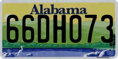 AL license plate 66DH073