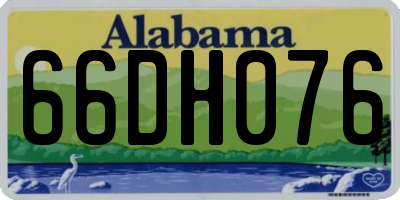 AL license plate 66DH076